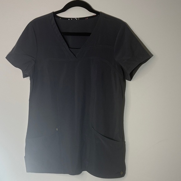 Heart Soul V-Neck Short Sleeve Scrub Top - Picture 2 of 7